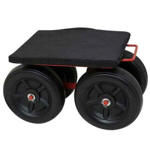 ガーデンチェアー(クッション SGC-1 千吉 4977292662574 ガーデニング 座り作業 クッション タイヤ付き 作業椅子 耐荷重 ハンドル付 鉄製 座布団付き