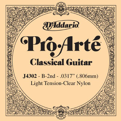 DADDARIO  クラシックギター用バラ弦 プロアルテ B-2nd J4302  0019954231293