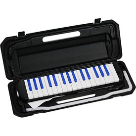 KC 鍵盤ハーモニカ メロディピアノ 32鍵 ブラック/ブルー P3001-32K/BKBL (ドレミ表記シール・クロス・お名前シール付き) 4534853707954