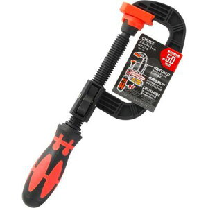 クイックリリース Gクランプ 50mm TAKAGI 4907052381926 可動部式 L型ハンドル 大工工作 模型制作 加工物固定 ボタン操作 狭い場所 締め付け