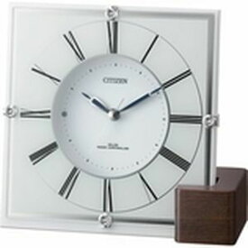リズム シチズン 電波時計 置き時計 (掛け時計兼用) マリアージュ707(白) 4RY707-003