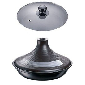 ブローディア IHタジン鍋(ガラス蓋付/19cm 茶 3008) イシガキ産業 ATZ0301 IHタジン鍋 ガラス蓋 19cm 茶色 便利 蒸し料理 すき焼き鍋 IH対応 アルミニウム合金