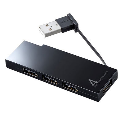 送料無料でお届けします サンワサプライ USB2.0ハブ 4ポート 往復送料無料 ブラック USB-2H416BK