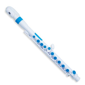 NUVO ヌーボ プラスチック製管楽器 完全防水仕様 フルート C調 jFlute 2.0 White/Blue N220JFBL (専用ハードケース付き) 【国内正規品】 N220JFBL