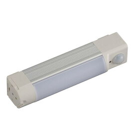 オーム電機 【センサー式】充電式LED多目的ライト(明暗+人感センサー付/220 lm/昼光色/ホワイト) SL-RSP030AD-W