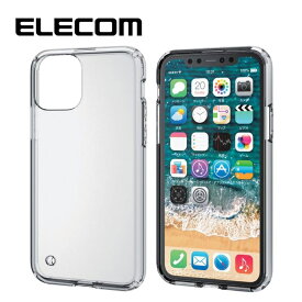 エレコム iPhone11Pro ケース カバー TPU ポリカーボネート ストラップホール付 PM-A19BHVCCR