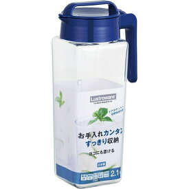 岩崎工業 タテヨコ・スクエアピッチャー ネイビー 2.1L K-1298NB (冷水筒) 4901126129858