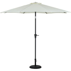 不二貿易 アルミパラソル 270cm アイボリー TJB004 FJ-85185 チルト機能 クランク開閉 軽量 防水加工無し サイズ豊富 長寿命 使いやすい エレガント 簡単設置 UVカット 省スペース おしゃれ 軽量設