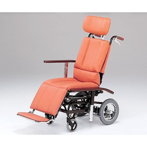 フルリクライニング車椅子 (介助式/スチール製/座幅460mm/32.2kg/チルト) 8-3572-01【納期目安：１週間】 NHR-7 介助用車椅子
