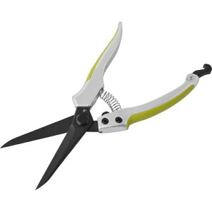 アークランズ 【メール便での発送商品】CLUB.J アルミハンドル フッ素ガーデン鋏ロング 725658 軽量 耐久性 フッ素コート 切断能力 芽切り 枝切り 盆栽 フルーツ 軽快 便利 ガーデニング 切れ味