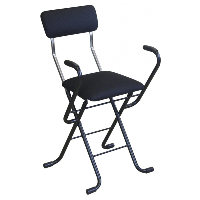 送料無料 ルネセイコウ 日本製 折りたたみ椅子 お得セット お見舞い フォールディング CMLF-1344477 MSA-49 Jメッシュアームチェア ブラック 納期目安：１週間