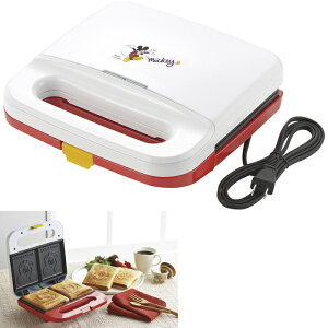 タマハシ 「ミッキーマウス」ホットサンドメーカー・ダブル MM-210 ミッキーマウス ホットサンドメーカー ダブル 耳まで焼ける アツアツ モーニング ランチ フッ素加工 簡単お手入れ フェイ