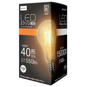 LED�d��(�G�W�\���d��40�`����) hidisc HDLEDY40W2700K�y�[���ڈ��F1�T�ԁz LED�d�� �G�W�\���d��40�` OA�@�� �Ɠd �d�r �Ɩ� ��ʓd�� ���邳 �F�� ���� PSE�F�� ���`���