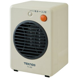 静音DCモーター採用 ミニセラミックファンヒーター 300W(ホワイト) TEKNOS TS-301 静音 DCモーター ミニ セラミック ファンヒーター コンパクト 循環暖房 安全 転倒OFF 省エネ