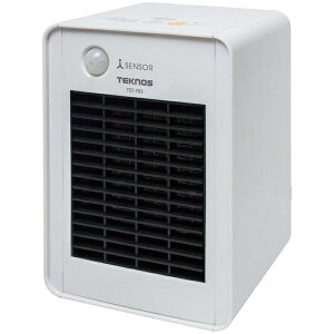 消臭ミニセラミックヒーター人感センサー付 700W(ホワイト) TEKNOS TST-708 消臭 ミニセラミックヒーター 人感センサー テクノイオン スポット暖房 空気清浄 省エネ トイレ 700W ホワイト