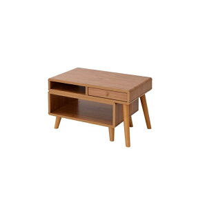 ローデスク プリンター収納 引き出し 幅65〜110 奥行41.5 高さ40 Pico 伸縮デスク ローテーブル サイドテーブル コンパクト かわいい ロータイプ テレワーク (ナチュラル) JKプラン FAP-0036-NA ナチ