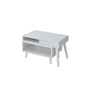 ローデスク プリンター収納 引き出し 幅65〜110 奥行41.5 高さ40 Pico 伸縮デスク ローテーブル サイドテーブル コンパクト かわいい ロータイプ テレワーク (ホワイト) JKプラン FAP-0036-WH ホワイ