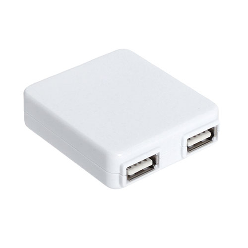 サンコー USB ACチャージャー ホワイト (2ポート1A) USBAC2PW2