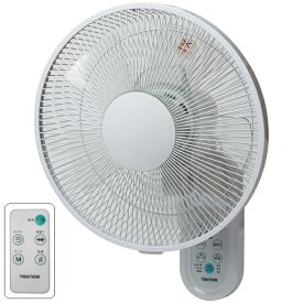TEKNOS 壁掛け扇風機 DCモーター 羽根径30cm フルリモコン(ホワイト) KI-DC33# リモコン 省スペース エアコン補助 風量調節 首振り タイマー リズム風 フラットガード 軽量 ホワイト