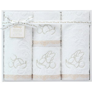 ディズニー プレミアム フェイス・ゲストタオルセット (ホワイト) WR50876W ゲストタオル フェイスタオル セット ホワイト 綿 レーヨン ポリエステル 内野 ベトナム