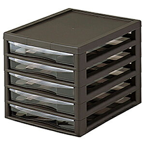 タマハシ B4アプロス 浅型5段 ダークブラウン 4528302151122 浅型 5段 収納 オーガナイザー デスク 日本製 ポリプロピレン ポリエチレン