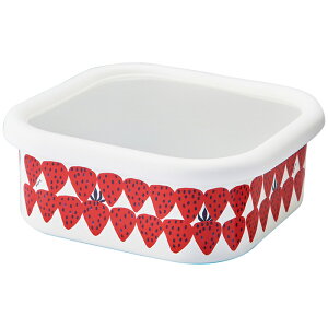 タマハシ 「Plune.」ホーロースクエアストッカーL あかいちご PSS-401 ホーローストッカー スクエアデザイン 耐久性 日本製 容量950 保冷保温効果 使いやすい コンパクト カラフル キッチン収納