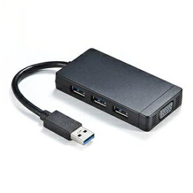 サンワダイレクト USB3.0ドッキングステーション 4in1 モバイルタイプ QWXGA(2048×1152)対応 VGA USB3.0×3 400-HUB0261個 ds-2535010