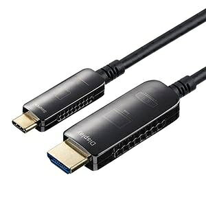 T_CNg USB Type-CTo HDMI ϊP[u t@Co[ 10m 4K/60Hz ubN 500-KC037-10 1{ ds-2535035 Type-C HDMIϊP[u