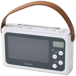 YAMAZEN Qriom��񂵏[�d�e���r+���W�I �p�[���z���C�g JYTM-RTV430 1�� ds-2535489 ��񂵏[�d �h�Зp�i �����ۑ� 4WAY���d �h��