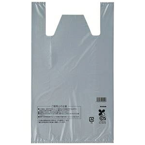 スマートサプライ レジ袋(シルバー)60号 RB60S-B25 1セット(1000枚:100枚×10パック) ds-2537024 レジ袋 シルバー 60号 高密度ポリエチレン バイオマスポリエチレン フック穴 ベロあり 配達