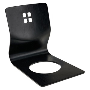 曲木椅子 約幅36×奥行47×高さ43×座面高1cm ブラック ds-2537890 - 座椅子