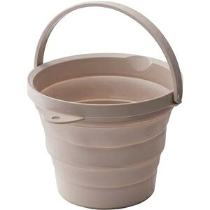 ソフトバケツ 8型 8L ベージュ I-614 4966149614118 収納便利 軽量 調和カラー 折りたためる 耐冷温度 使いやすい 8L容量 プラスチック素材 屋内使用