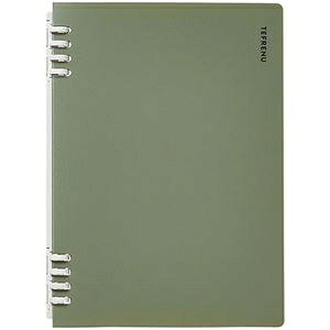 (まとめ) キングジム リングノート テフレーヌA5タテ 緑 CN9854TEミト 1セット(5冊) 【×3セット】 ds-2539798 A5サイズ 書きやすい コンパクト スマート 20穴 ルーズリーフ 筆記用具 机上 独自開