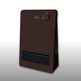 セラミックヒーター 1200W 600W2段切替(ダークブラウン) TEKNOS TS-1271(DB) 600W 2段切替 循環暖房 安全 転倒OFFスイッチ 省エネ コンパクト ダークブラウン