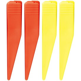 シンワ測定 標尺クリップ 巾60mm用 赤・黄 各2個入 NO74192