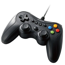 エレコム ゲームパッド PCコントローラー USB接続 Xinput PS系ボタン配置 FPS仕様 高耐久ボタン 振動 ブラック JC-GP30SVBK