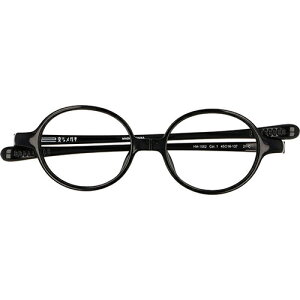変なメガネ HM-1002 ファッション性のあるラウンド型 度数+2.0 ブラック HM-1002-1+2.0【納期目安:1週間】 ファッション性 ラウンド型 老眼鏡 カッコいい ユーモラス 安心のフレーム 軽くてかけや