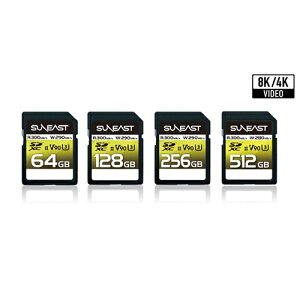 TC[Xg SDXC UHS-II Card V90V[Y64GB SE-SDU2064GA300 V90 64GB 8K vtFbVi [J[h ] ϋv 5Nۏ