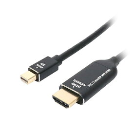 ミヨシ miniDP-HDMI変換ケーブル 4K対応 2m DPM-4KC20/BK【納期目安：1週間】
