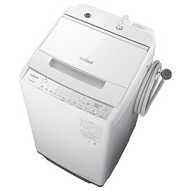 日立 全自動洗濯機(洗濯/脱水 7kg)「ナイアガラ ビート洗浄」ビートウォッシュ (ホワイト) BW-V70H-W