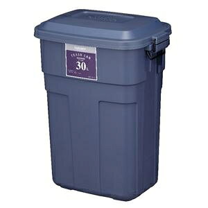 岩崎工業 トラッシュカン 30L ネイビー L-941 ds-2567361 屋外使用 インテリア ロック付き 丈夫 容量30リットル 防候性