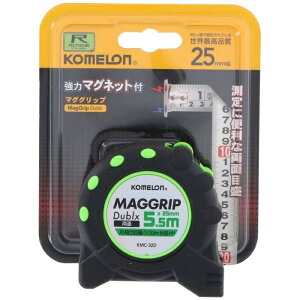 マググリップ両面 尺目 25/5.5m コメロン 8803005328795 マグネット フック 安全 測定 ナイロン 摩耗 強力 マググリップ 減速 25m 5.5m