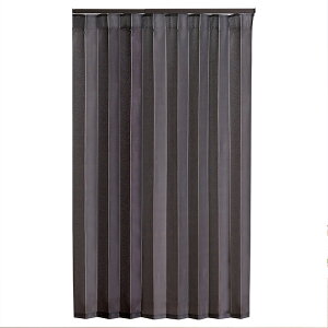 ホームテイスト つっぱりアコーディオンカーテン 100×174cm (ブラウン×ブラウン) SH-16-TADC つっぱり式 ファブリック 取り付け簡単 賃貸マンション対応 様々な場所で使用可能