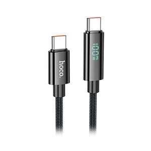 JTT hoco U125 �f�B�X�v���C�P�[�u�� PD100W �u���b�N ���{�g���X�g�e�N�m���W�[ U125-CC-BK�y�[���ڈ��F1�T�ԁz �[�d���x �f�W�^���d�͌v PD�[�d �i�C�������b�V���O�� USB2.0 ����