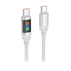 JTT hoco U126 �_�C�i�~�b�NRGB�P�[�u�� PD100W �O���[ ���{�g���X�g�e�N�m���W�[ U126-CC-GY�y�[���ڈ��F1�T�ԁz RGB�P�[�u�� ���x�����[�^�[ �����[�d �ϋv�� �ʐM�Ή� USB2.0 1.2m�� 35g�y�� ������