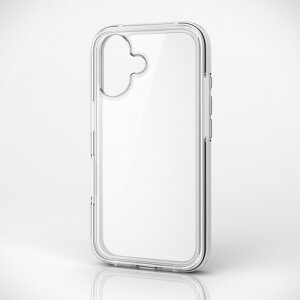 iPhone16 �P�[�X �n�C�u���b�h �J�o�[ �Ռ��z�� �y�� �J���������Y�ی�݌v MUBRAIN �z���C�g×�N���A�y���[���ւł̔������i�z �G���R�� PM-A24AHVAIR2WH