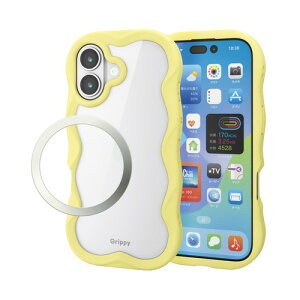 y[ւł̔iziPhone17 P[X nCubh Ռz CzΉ^XebJ[t wʃNA Grippy CG[ GR PM-A25AFCWAVEYE