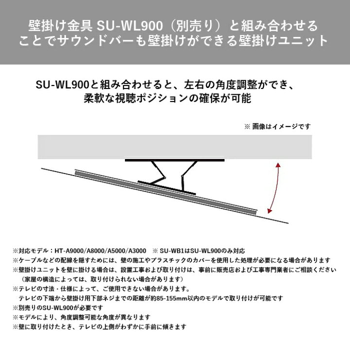 楽天市場】ソニー 壁掛けユニット(SU-WL900のみ対応) SU-WB1 壁掛け  