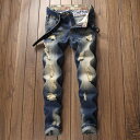 ダメージ加工 デニムパンツ メンズパンツ ストレートパンツ ロングパンツ ジーパン カジュアルパンツ ジーンズ 春夏新作 男性ボトムス 28〜40サイズ
