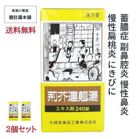 最終日！最大P10倍！ 荊芥連翹湯 エキス錠 240錠 約20日分 X 2個 蓄膿症 副鼻腔炎 慢性鼻炎 漢方薬 慢性扁桃炎 にきび 【第2類医薬品】 けいがいれんぎょうとう 荊芥連翹湯 錠 荊芥連翹湯 鼻炎 【大峰堂】 荊芥連翹湯(ケイガイレンギョウトウ) P7 -c